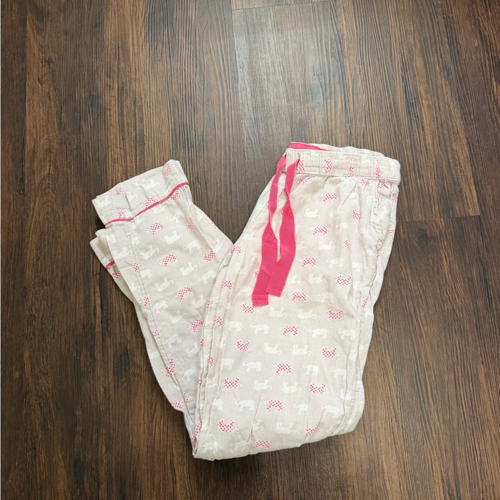 Aerie Pink and Gray Elephant Pajama Pants
